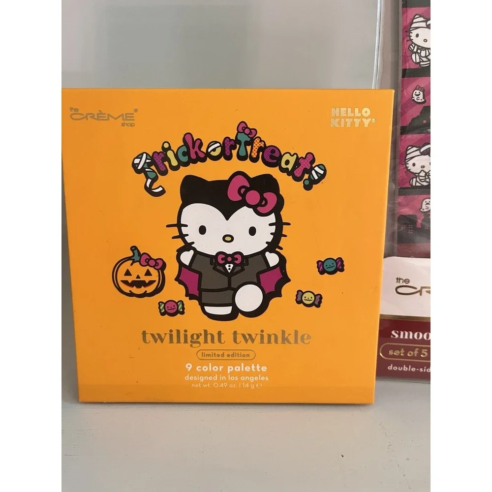 Crème Shop Hello Kitty Twilight Twinkle 9 Color Palette + Halloween Nail Files
